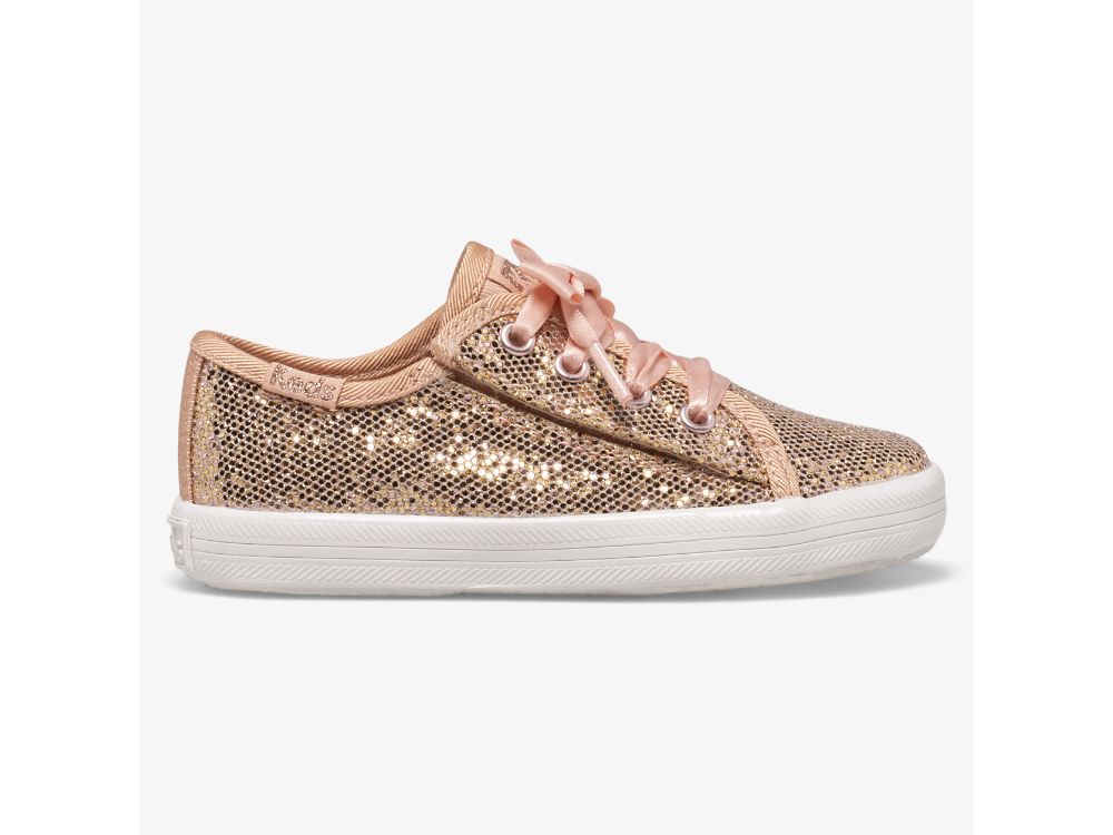 Keds Kickstart Jr Celebrations Joggesko Jente Rosa Gull | NO-11358