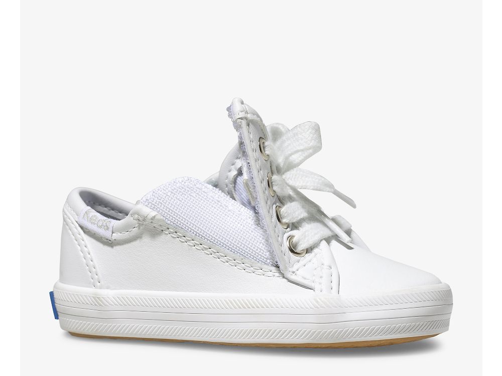 Keds Kickstart Jr. Lær Sneaker Lær Sneakers Jente Hvite | NO-07794