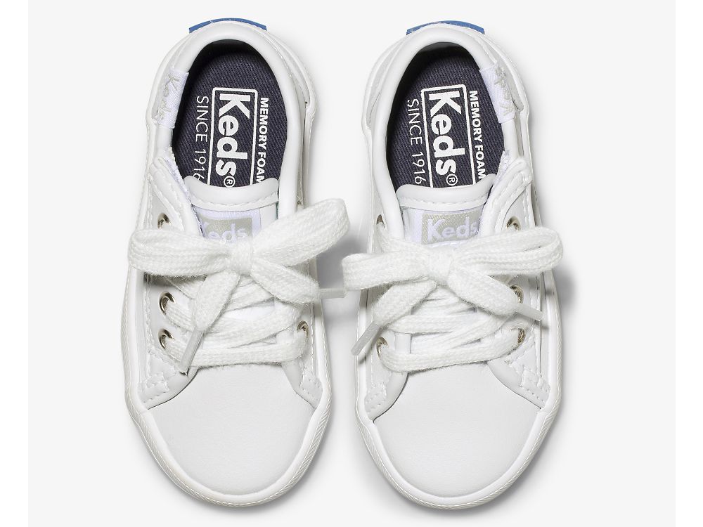 Keds Kickstart Jr. Lær Sneaker Lær Sneakers Jente Hvite | NO-07794