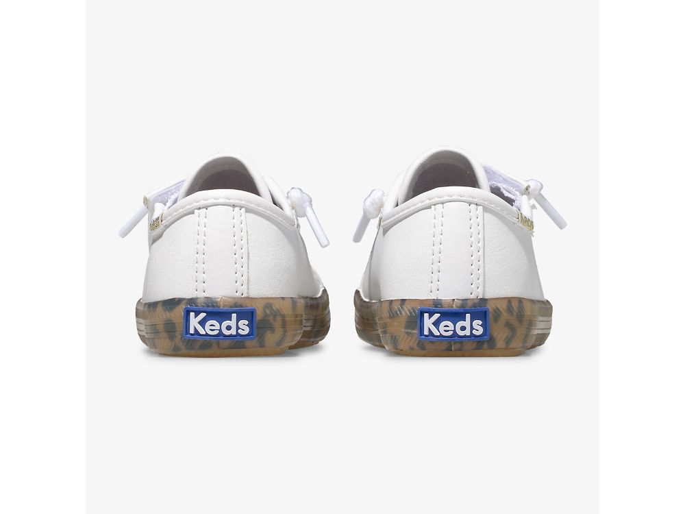 Keds Kickstart Leopard Foxing Sneaker Jr Joggesko Jente Hvite Leopard | NO-07516