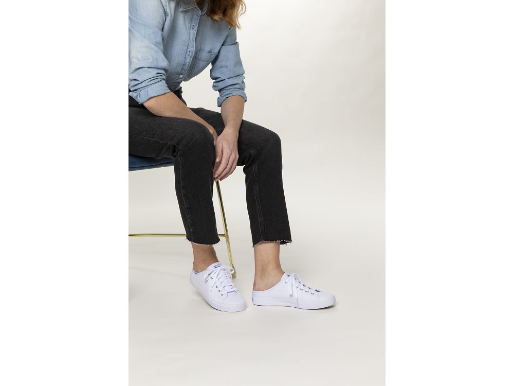 Keds Kickstart Mule Canvas Tennis Sko Dame Hvite | NO-33698