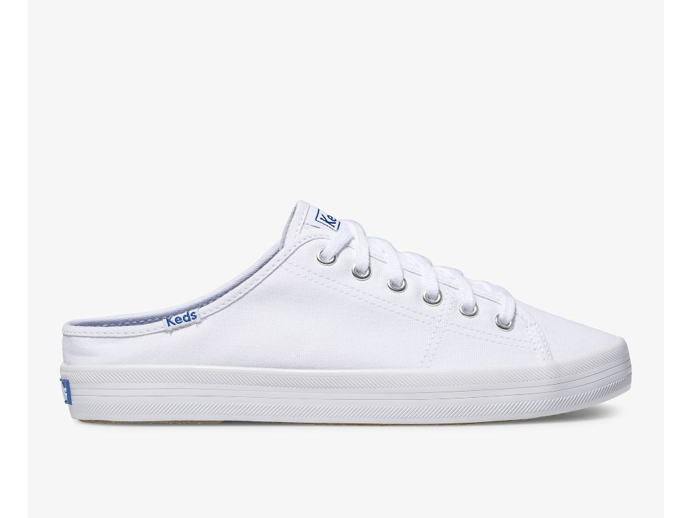 Keds Kickstart Mule Canvas Tennis Sko Dame Hvite | NO-33698