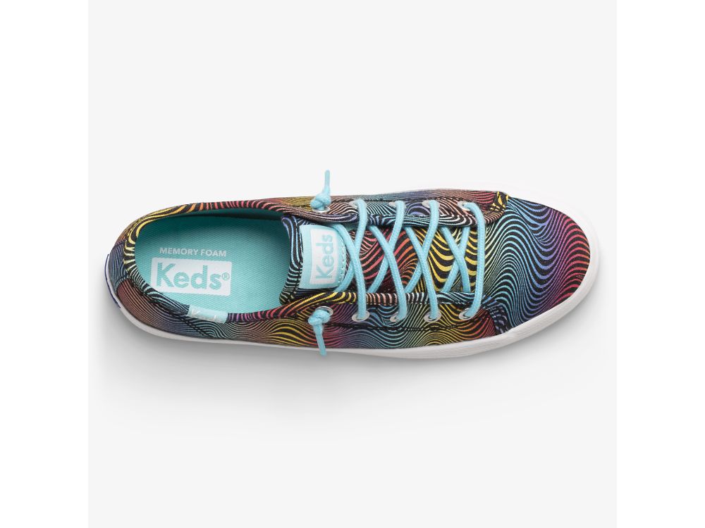 Keds Kickstart Seasonal Joggesko Jente Blå Gul Multicolor | NO-15642