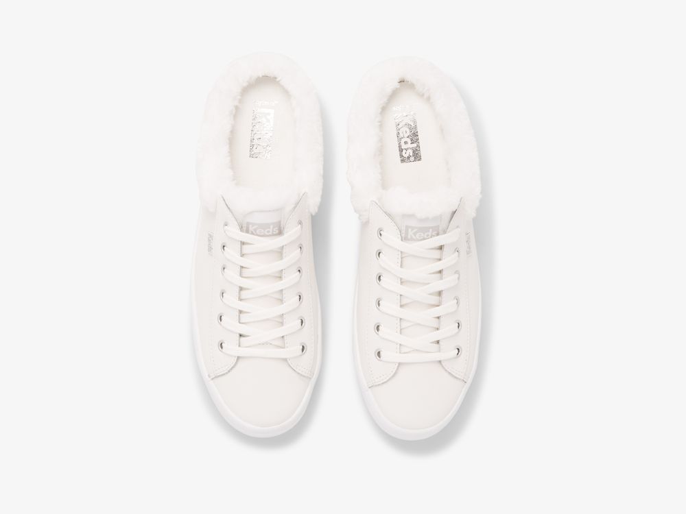 Keds Kickstart TRX Mule Lær Lær Sneakers Dame Hvite | NO-14430