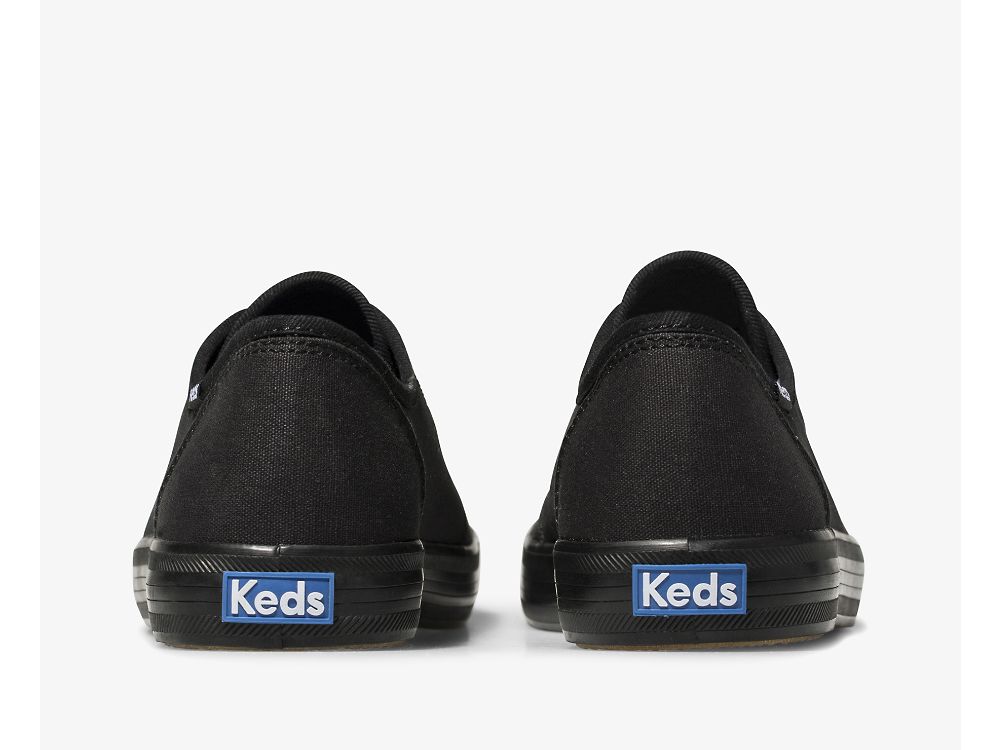 Keds Kickstart Tennis Sko Dame Svarte Svarte | NO-11118