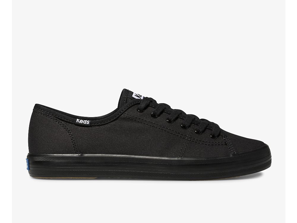 Keds Kickstart Tennis Sko Dame Svarte Svarte | NO-11118