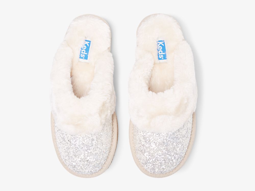 Keds Mule Tøfler Glitter Tøfler Dame Hvite | NO-29826