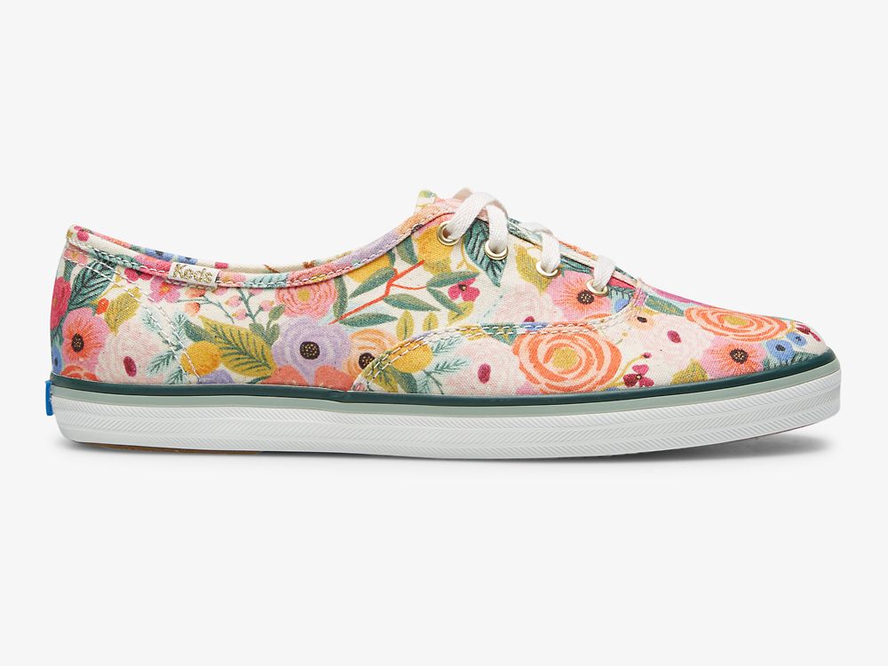 Keds Rifle Paper Co. Champion Garden Party Snøresko Dame Multicolor | NO-98773