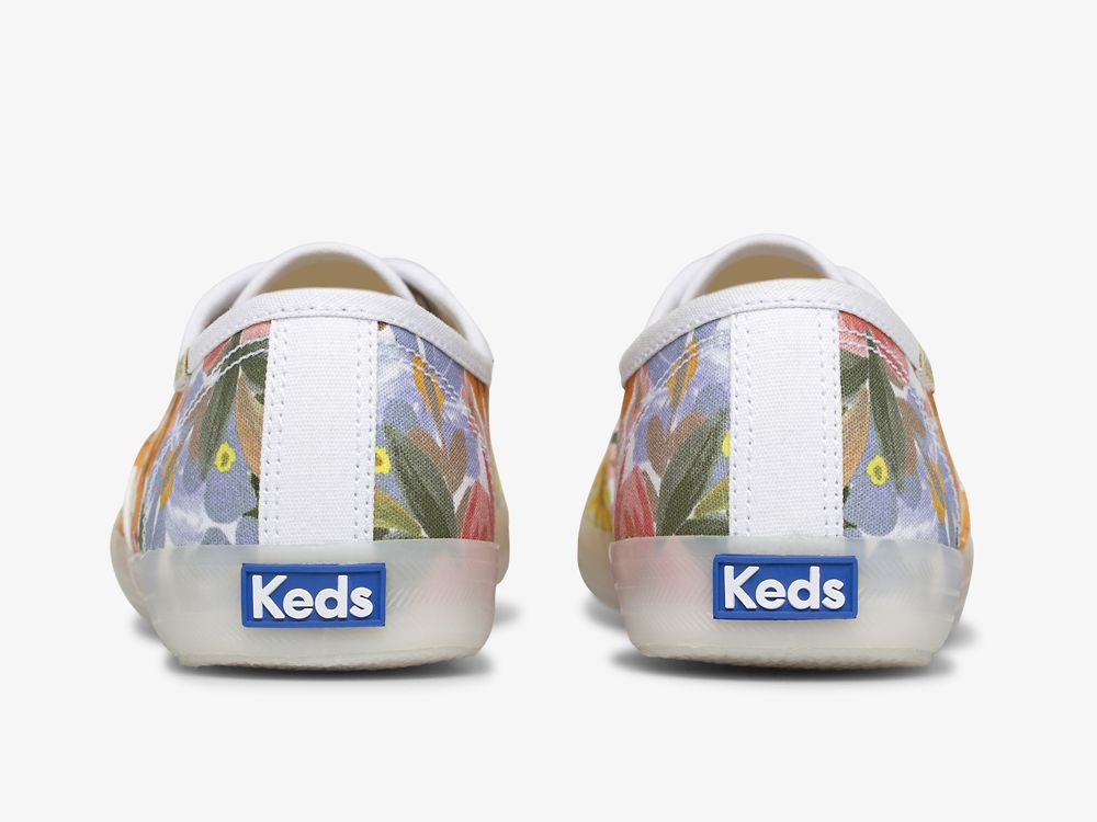 Keds Rifle Paper Co. Champion Marguerite Snøresko Dame Rosa Gul Multicolor | NO-22204