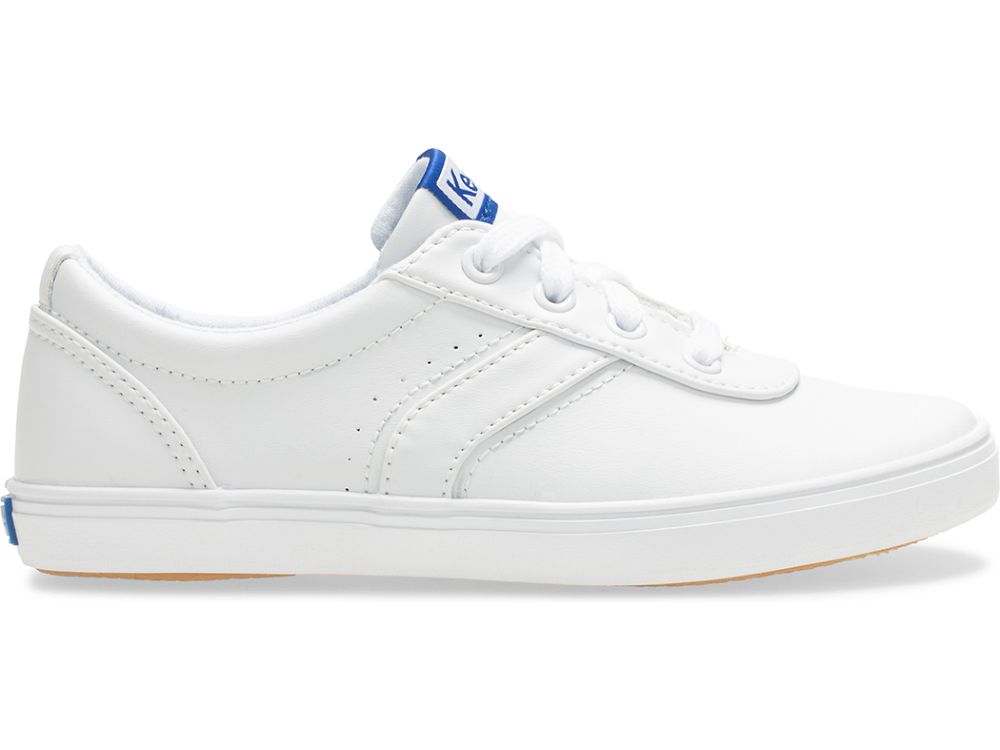 Keds Riley Lær Sneakers Jente Hvite | NO-78959