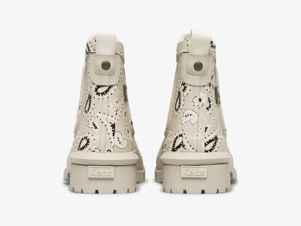 Keds Rowan Rain Boot Bandana Gummistøvler Dame Beige | NO-94312