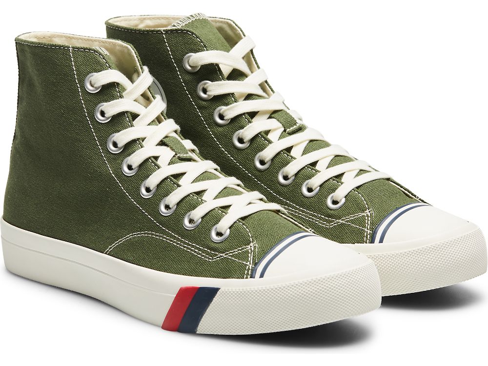 Keds Royal Hi Classic Canvas Joggesko Herre Grønn | NO-89355