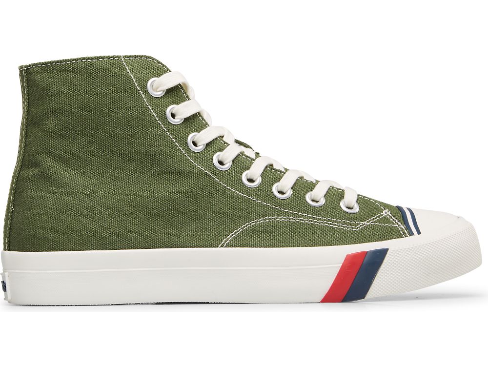 Keds Royal Hi Classic Canvas Joggesko Herre Grønn | NO-89355