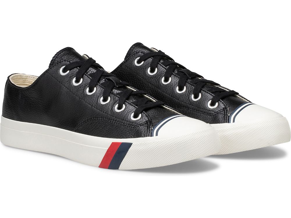 Keds Royal Lo Classic Lær Joggesko Herre Svarte | NO-18132