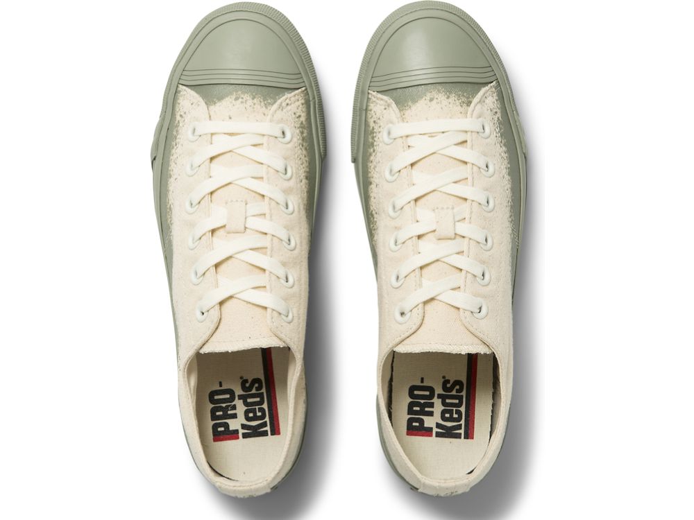 Keds Royal Lo Spray Foxing Joggesko Herre Beige Grønn | NO-37645