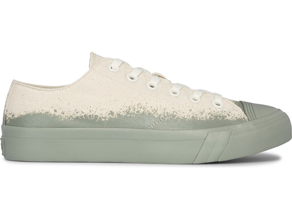 Keds Royal Lo Spray Foxing Joggesko Herre Beige Grønn | NO-37645