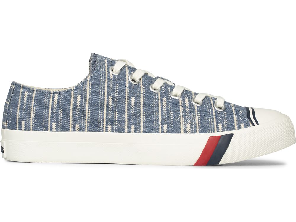 Keds Royal Lo Woven Stripe Joggesko Herre Indigo | NO-02462