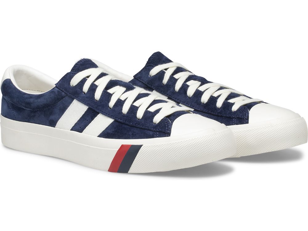 Keds Royal Plus Semsket Skinn Joggesko Herre Marineblå | NO-78946