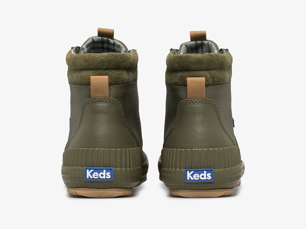 Keds Scout Boot III Vann Resistant Canvas w/ Thinsulate™ Støvler Dame Olivengrønne | NO-14416