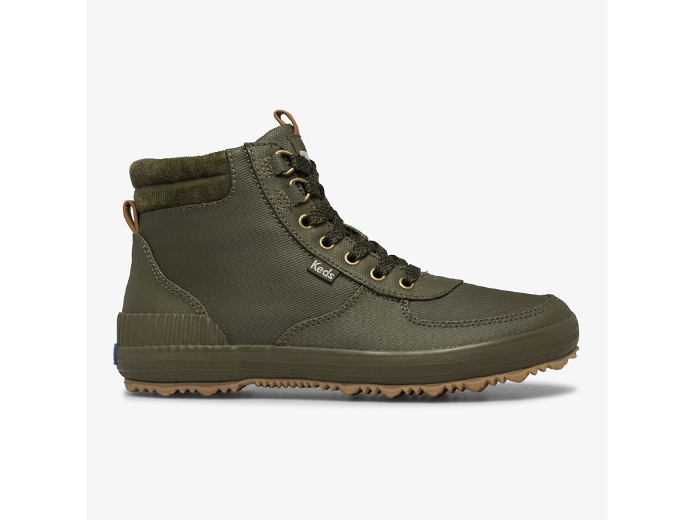 Keds Scout Boot III Vann Resistant Canvas w/ Thinsulate™ Støvler Dame Olivengrønne | NO-14416