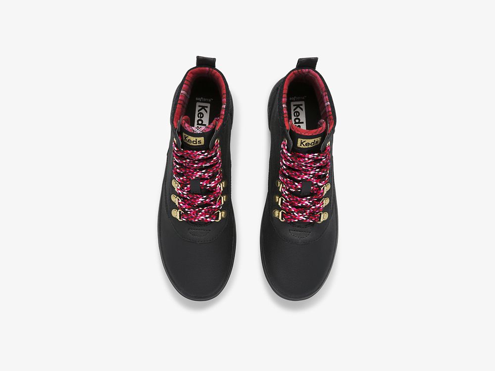 Keds Scout Boot III Vann-Resistant Canvas Ull Snøresko Dame Svarte | NO-67541