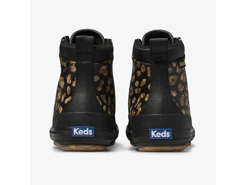 Keds Scout Boot II Vann-Resistant Canvas Rain Boot Gummistøvler Dame Leopard | NO-39688