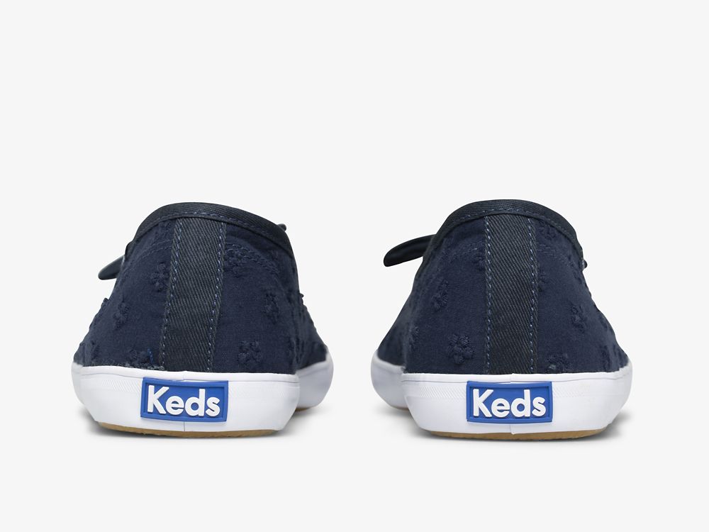 Keds Seaside Daisy Eyelet SlipOnSneakers Dame Marineblå | NO-12445