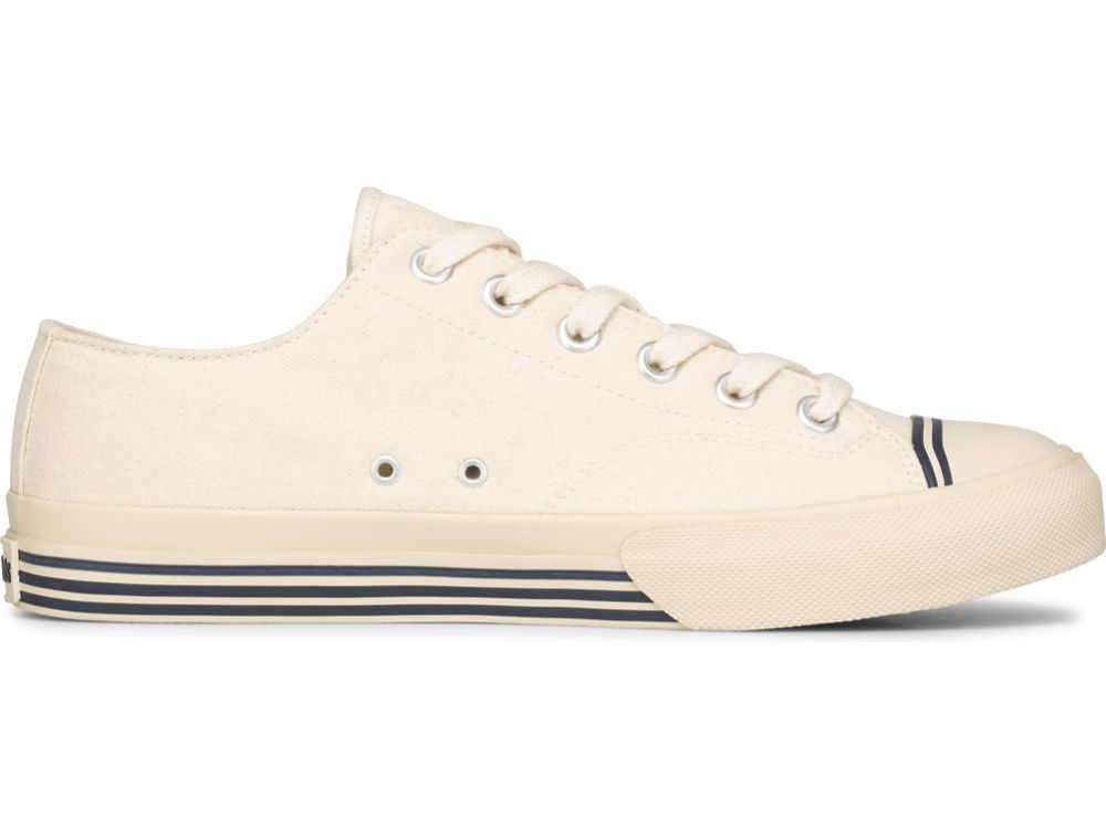 Keds Super Canvas Joggesko Herre Pisket Krem | NO-04898