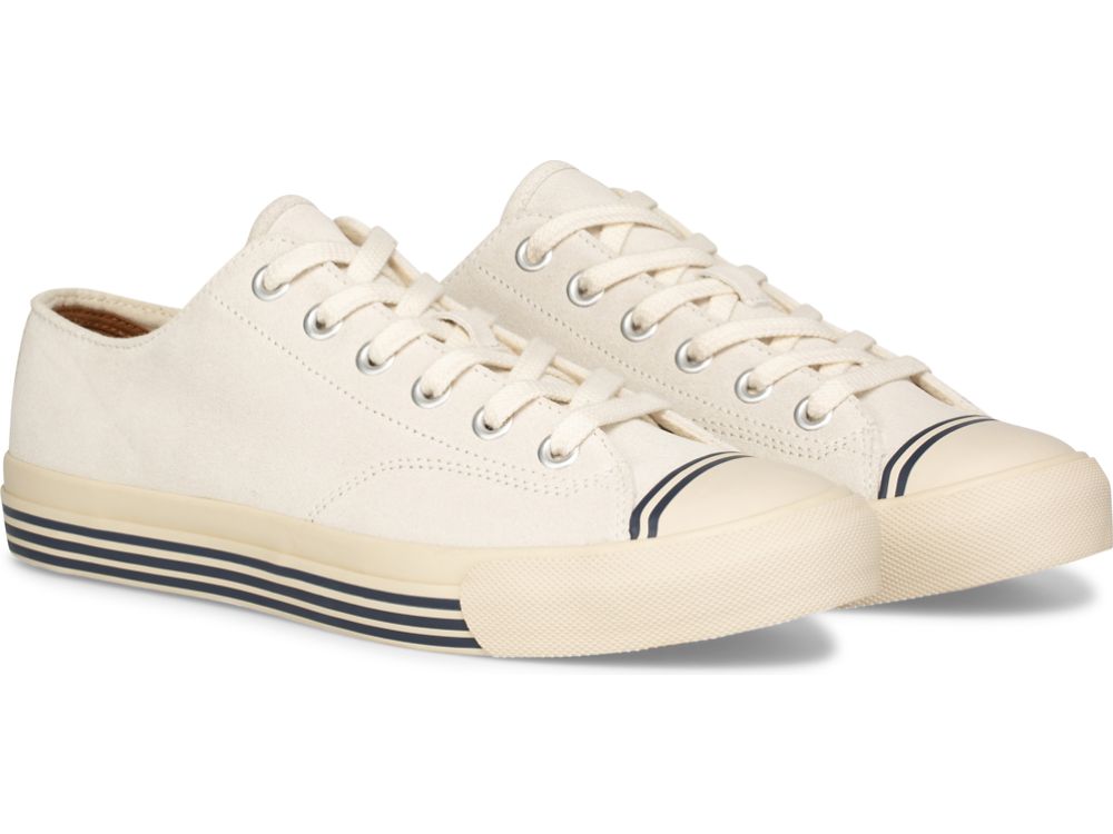 Keds Super Semsket Skinn Joggesko Herre Pisket Krem | NO-43975