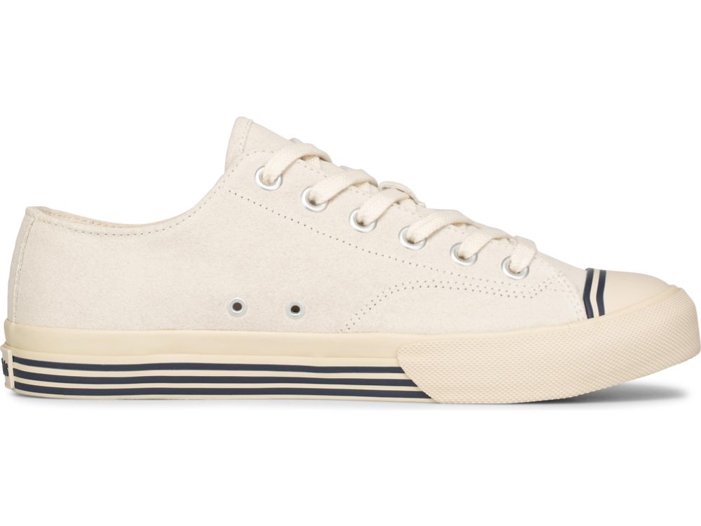 Keds Super Semsket Skinn Joggesko Herre Pisket Krem | NO-43975