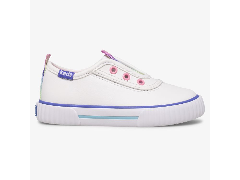 Keds Topkick Slip On Jr Washable Lær SlipOnSneakers Jente Hvite | NO-18096