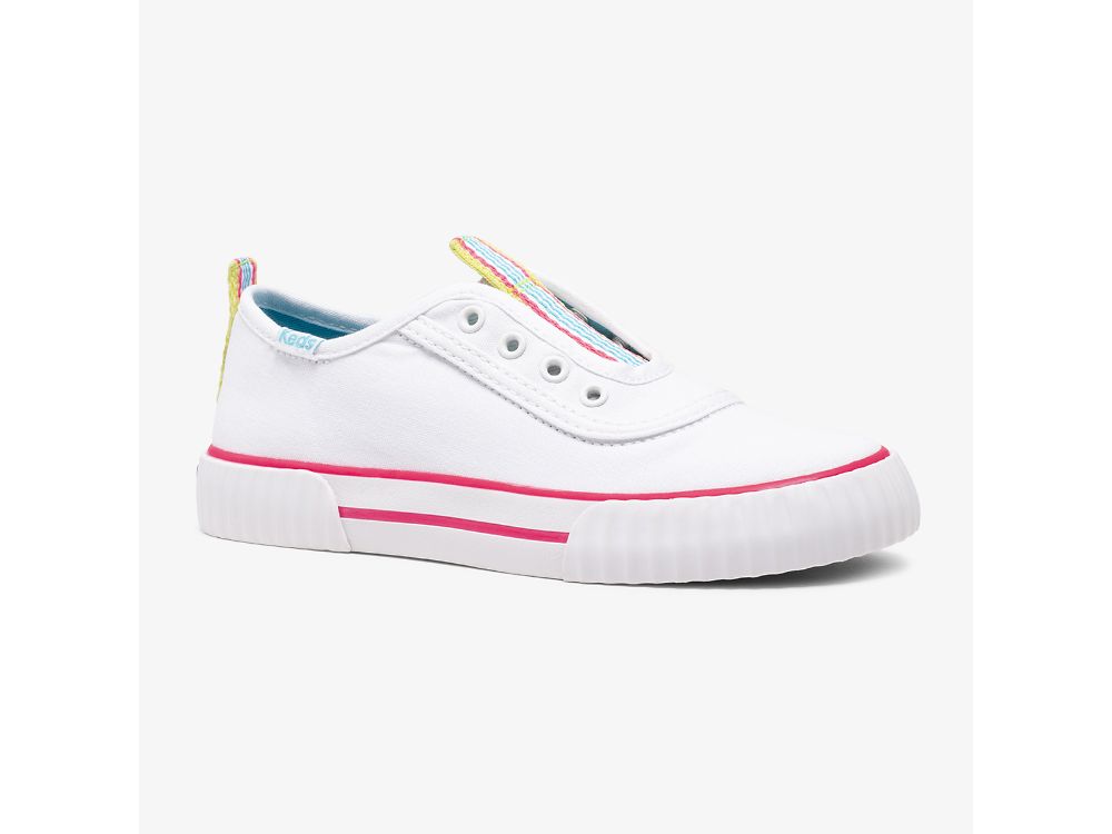 Keds Topkick Washable Slip-On SlipOnSneakers Jente Hvite | NO-94391