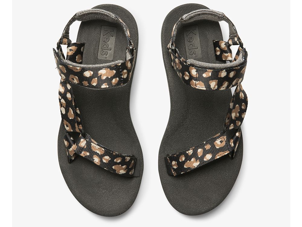 Keds Trio Eco Sandal with Tencel™ Sandaler Dame Leopard | NO-92783