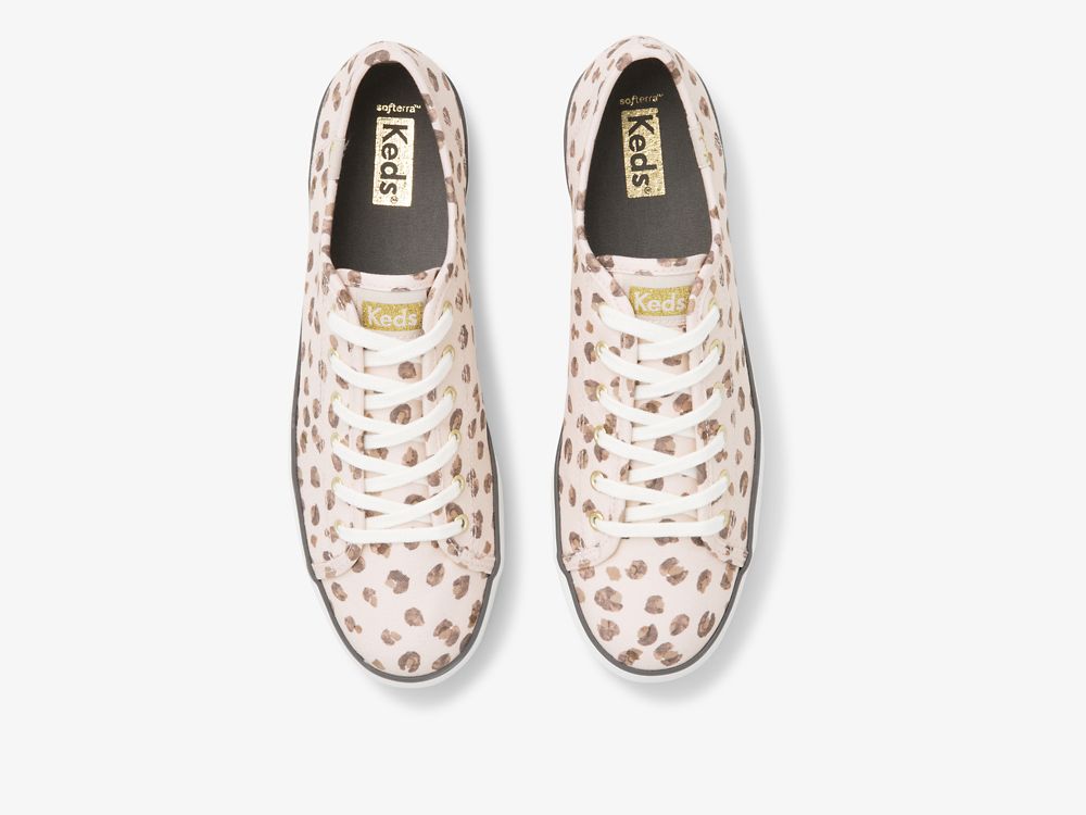 Keds Triple Kick Leopard Canvas Platform Sneakers Dame Rosa Multicolor | NO-38683