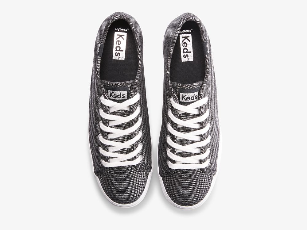 Keds Triple Kick Metallic Platform Sneakers Dame Mørke Grå | NO-02278