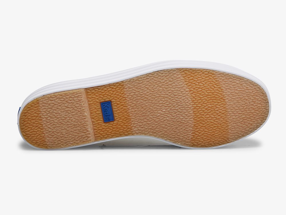 Keds Triple Up Canvas Tennis Sko Dame Grå Sølv | NO-11074