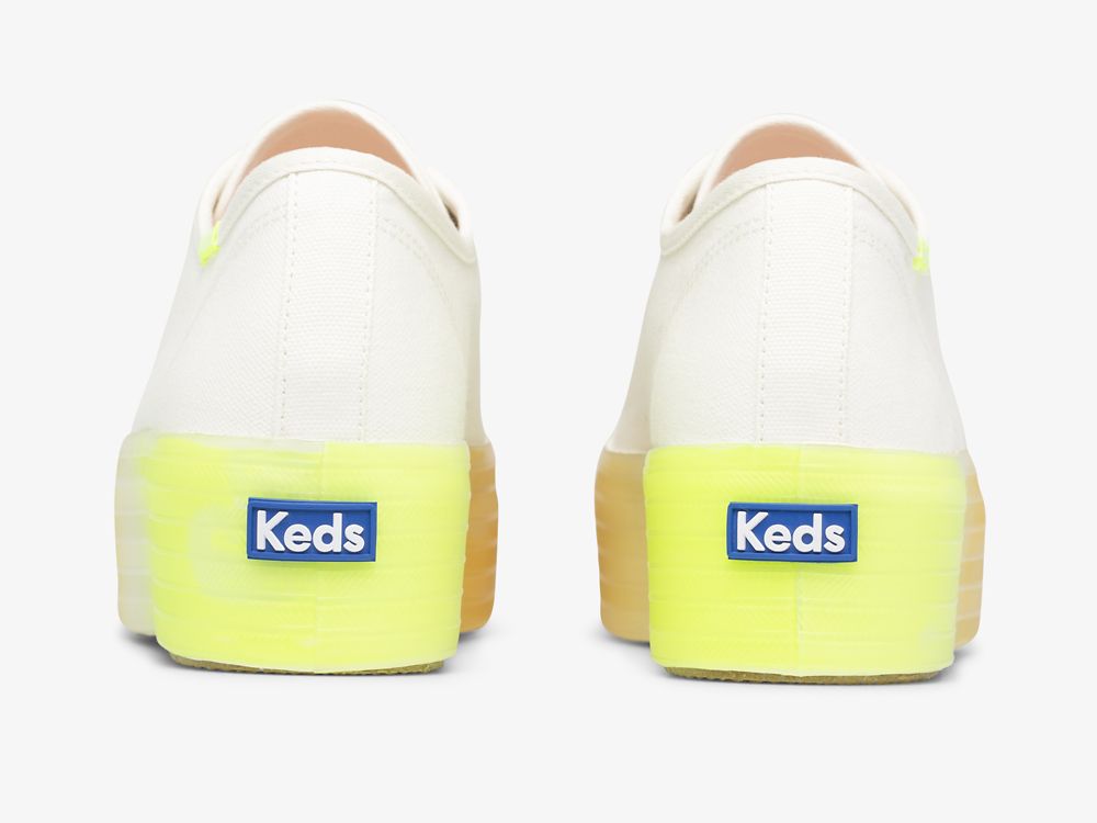 Keds Triple Up Ombre Foxing Tennis Sko Dame Hvite Multicolor | NO-61605