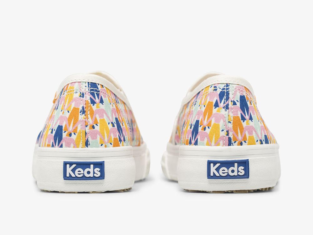 Keds Washable Double Decker Rainbow Women SlipOnSneakers Dame Hvite Multicolor | NO-31046